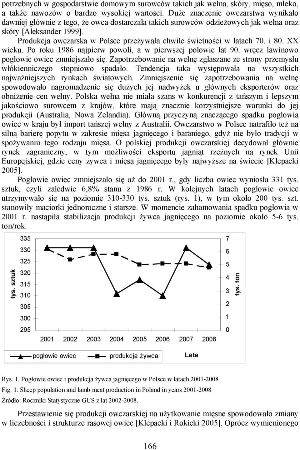 Produkcja owczarska w Polsce przeżywała chwile świetności w latach 70. i 80. XX wieku. Po roku 1986 najpierw powoli, a w pierwszej połowie lat 90. wręcz lawinowo pogłowie owiec zmniejszało się.