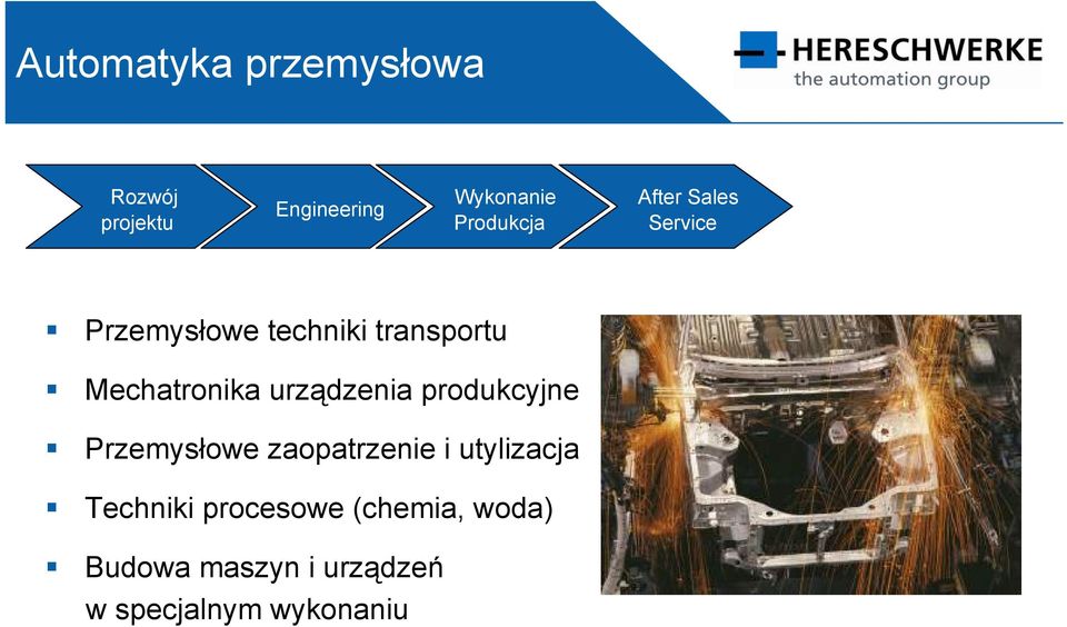 Mechatronika urządzenia produkcyjne Przemysłowe zaopatrzenie i