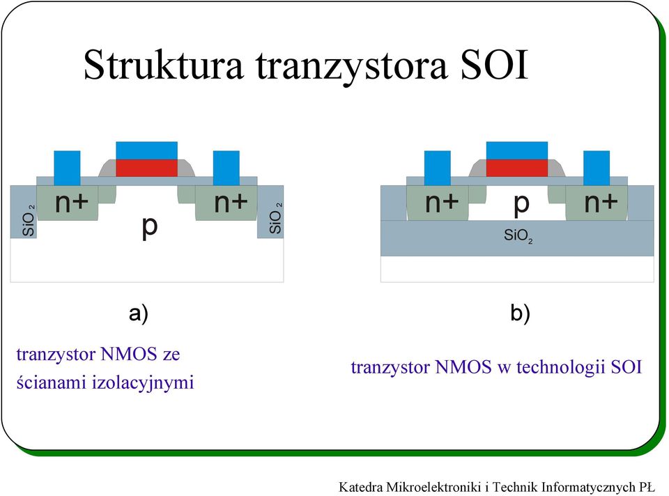 tranzystor NMOS ze ścianami