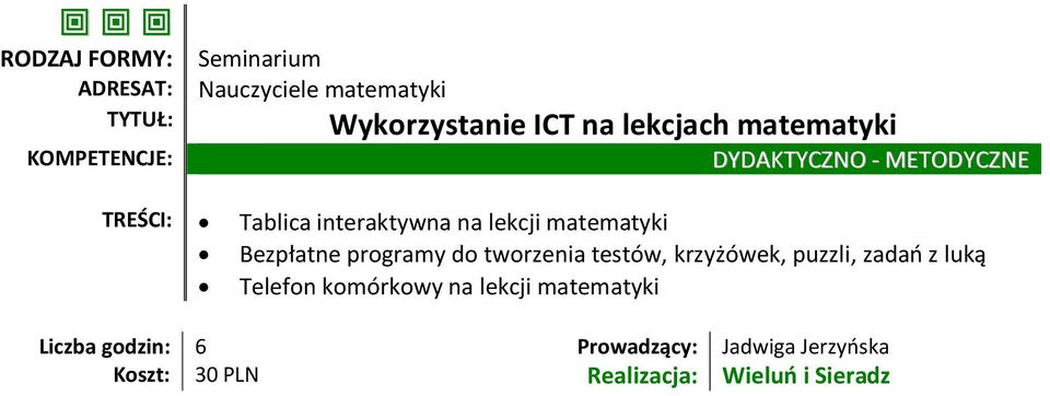 Bezpłatne programy do tworzenia testów, krzyżówek,