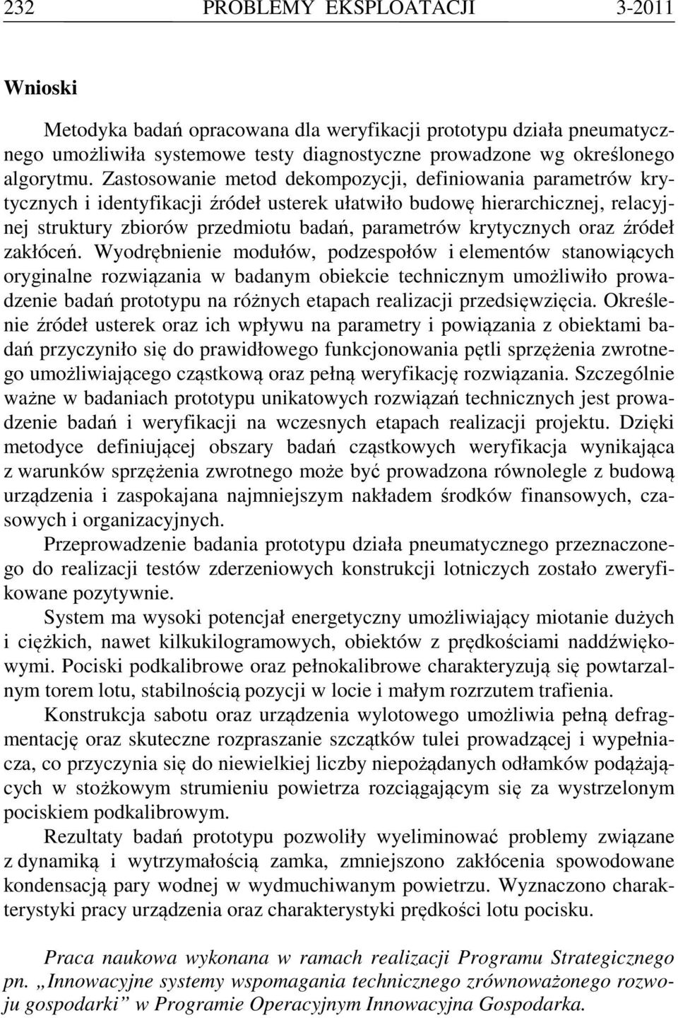 krytycznych oraz źródeł zakłóceń.
