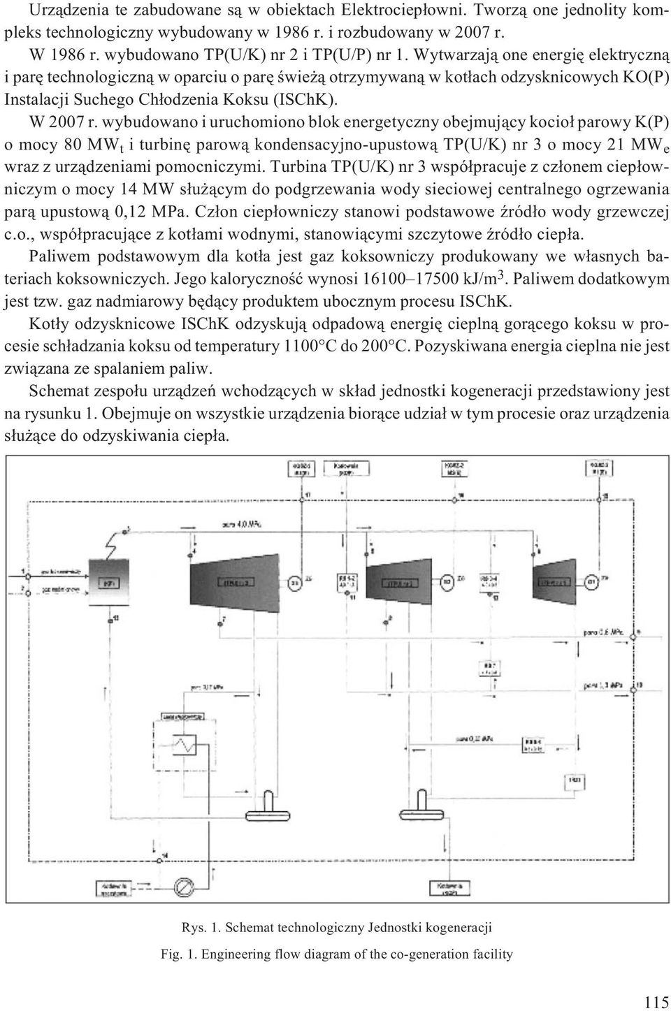 wybudowano i uruchomiono blok energetyczny obejmuj¹cy kocio³ parowy K(P) omocy80mw t i turbinê parow¹ kondensacyjno-upustow¹ TP(U/K) nr 3 o mocy 21 MW e wraz z urz¹dzeniami pomocniczymi.