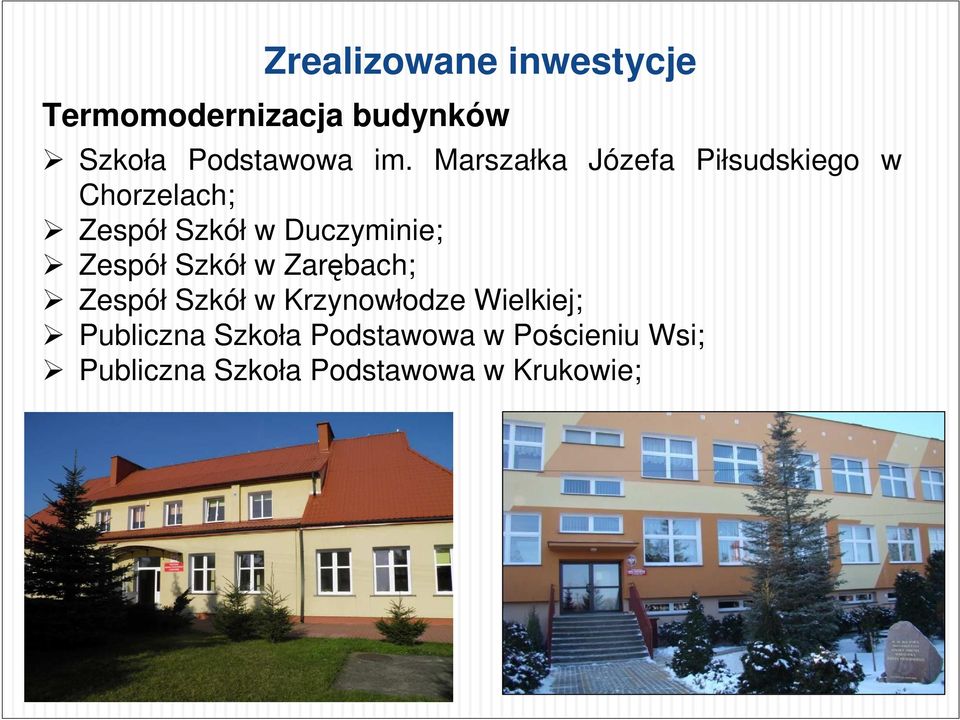 Zespół Szkół w Zarębach; Zespół Szkół w Krzynowłodze Wielkiej; Publiczna