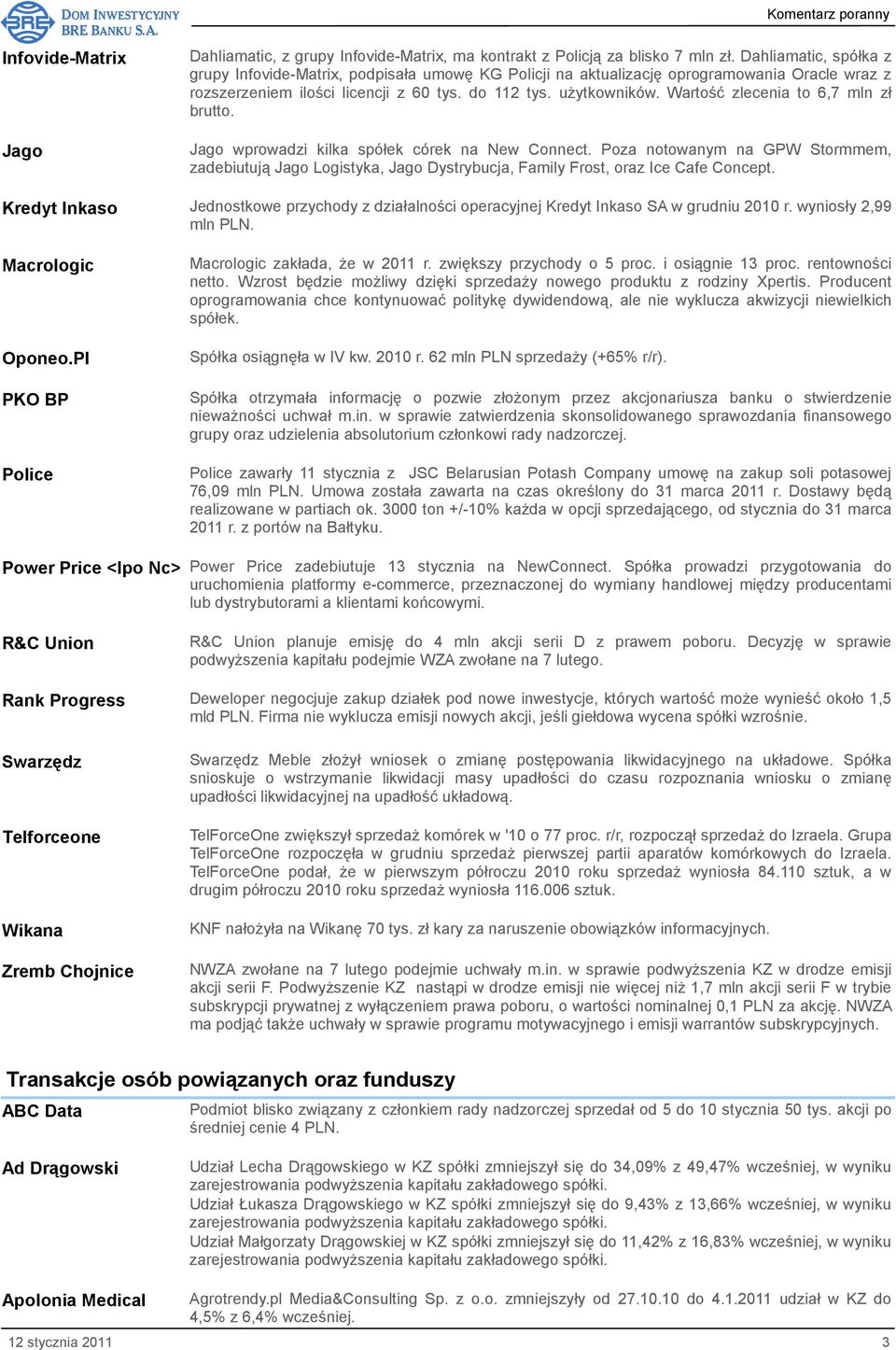 Wartość zlecenia to 6,7 mln zł brutto. Jago wprowadzi kilka spółek córek na New Connect.