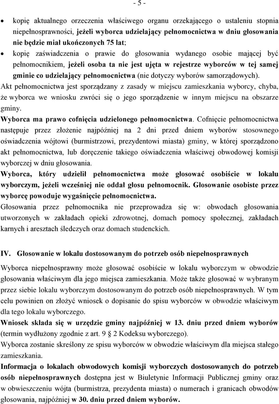 dotyczy wyborów samorządowych).