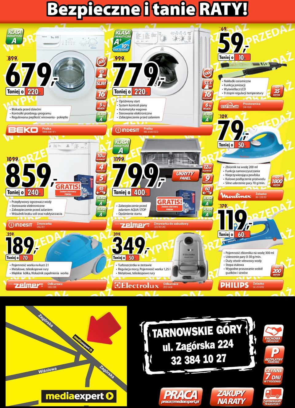 wirowania - pokrętło kg WSDU DU U PRNI Opóźniony start O System kontroli piany utomatyka wagowa Sterowanie elektroniczne Zabezpieczenie przed zalaniem Pralka WMB-50811F+ IWC-61051 ECO 859, GRTIS!