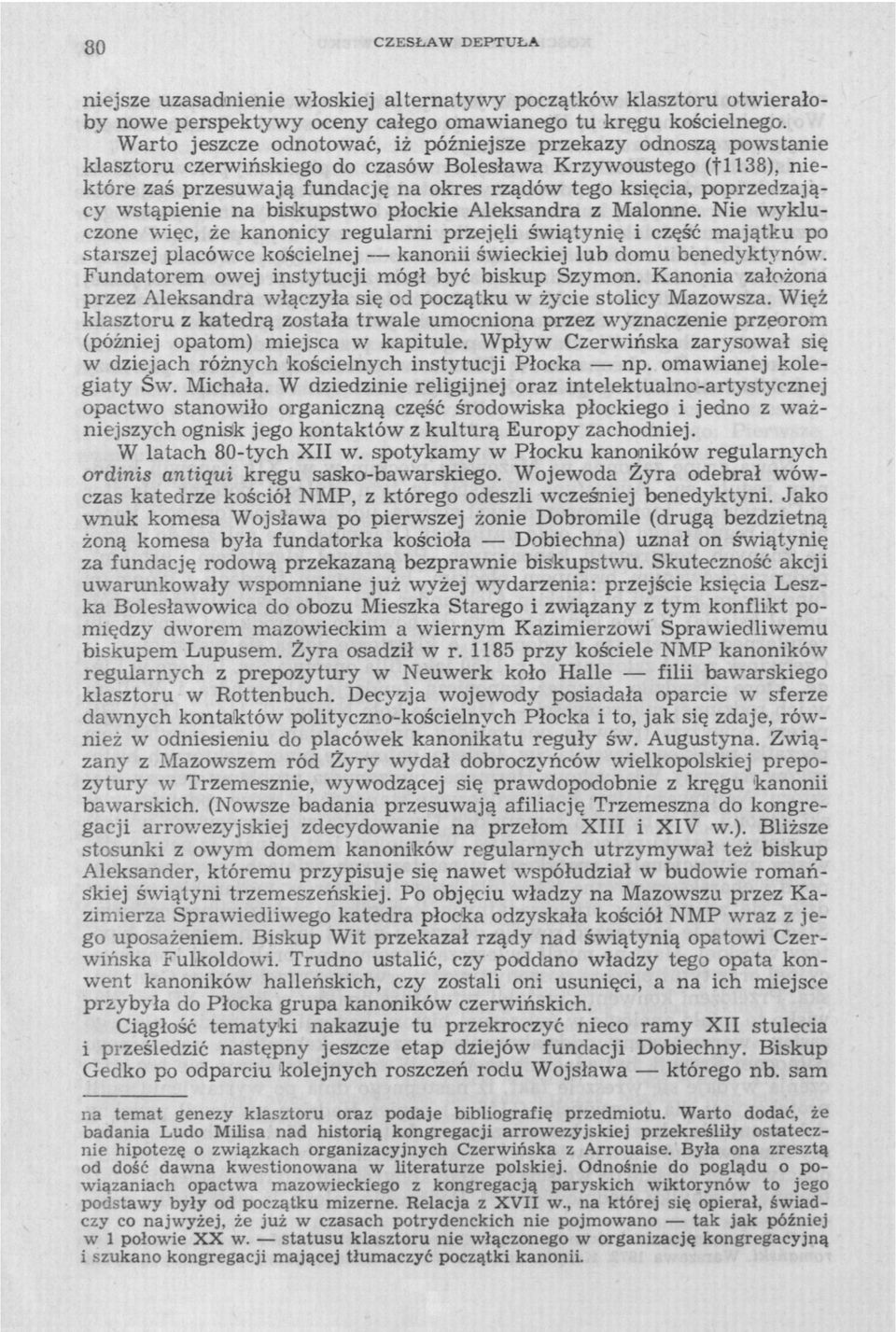 poprzedzający wstąpienie na biskupstwo płockie Aleksandra z Malonne.