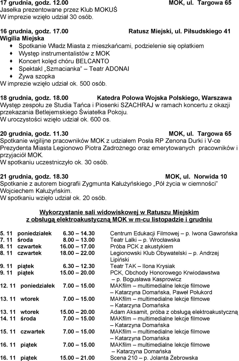 szopka W imprezie wzięło udział ok. 500 osób. 18 