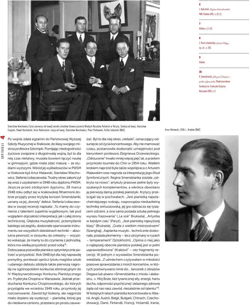 Stanisław Wiechowicz (stoi pierwszy od lewej) wśród członków Stowarzyszenia Młodych Muzyków Polskich w Paryżu.