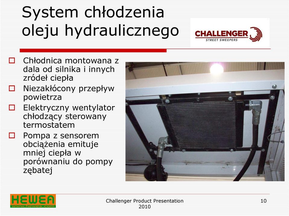 Elektryczny wentylator chłodzący sterowany termostatem Pompa z