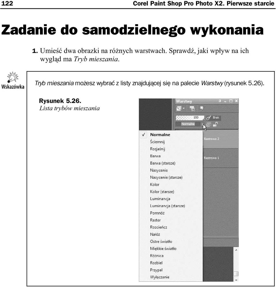 Umie dwa obrazki na ró nych warstwach.