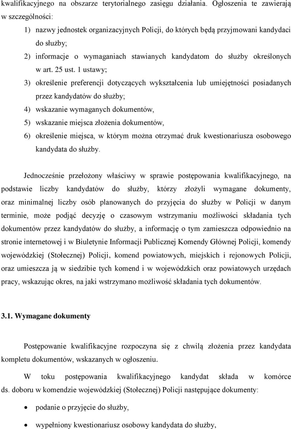 określonych w art. 25 ust.