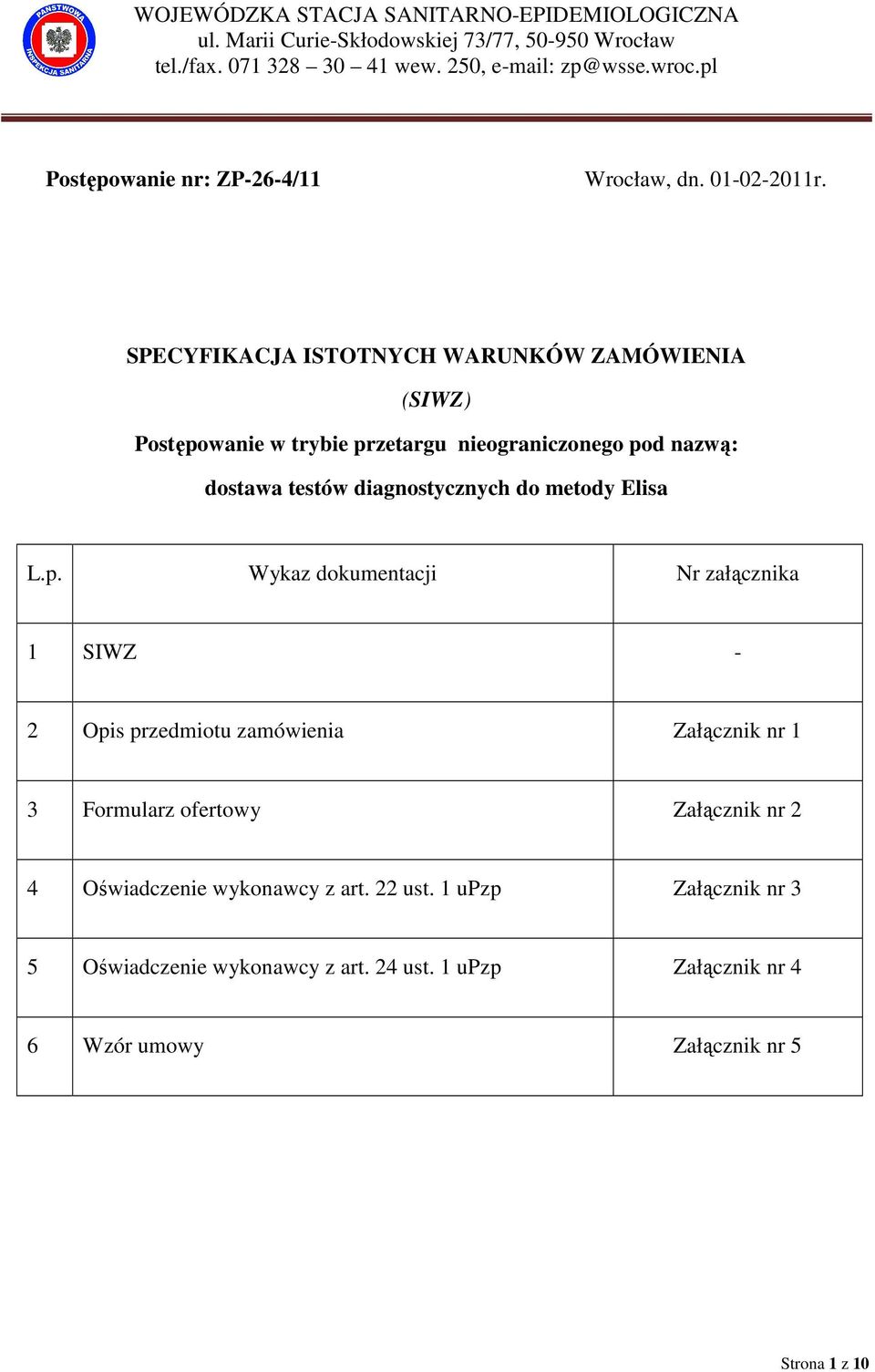 SPECYFIKACJA ISTOTNYCH WARUNKÓW ZAMÓWIENIA (SIWZ) Postępo