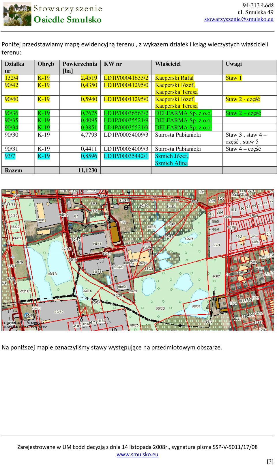 z o.o. Stw część 90/3 K-9 0,409 LDP/0003/9 DELFARMA Sp. z o.o. 90/34 K-9 0,38 LDP/0003/9 DELFARMA Sp. z o.o. 90/30 K-9 4,7793 LDP/0004009/3 Strost Pbinicki Stw 3, stw 4 część, stw 90/3 K-9 0,44