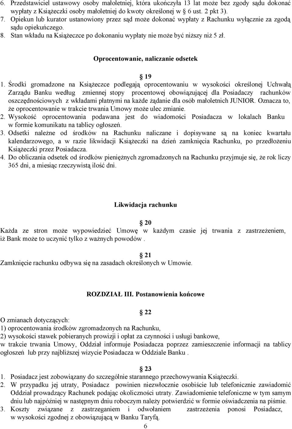 Oprocentowanie, naliczanie odsetek 19 1.