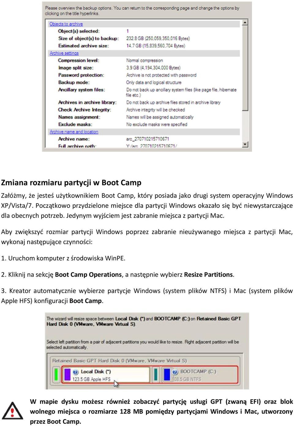 Aby zwiększyd rozmiar partycji Windows poprzez zabranie nieużywanego miejsca z partycji Mac, wykonaj następujące czynności: 1. Uruchom komputer z środowiska WinPE. 2.