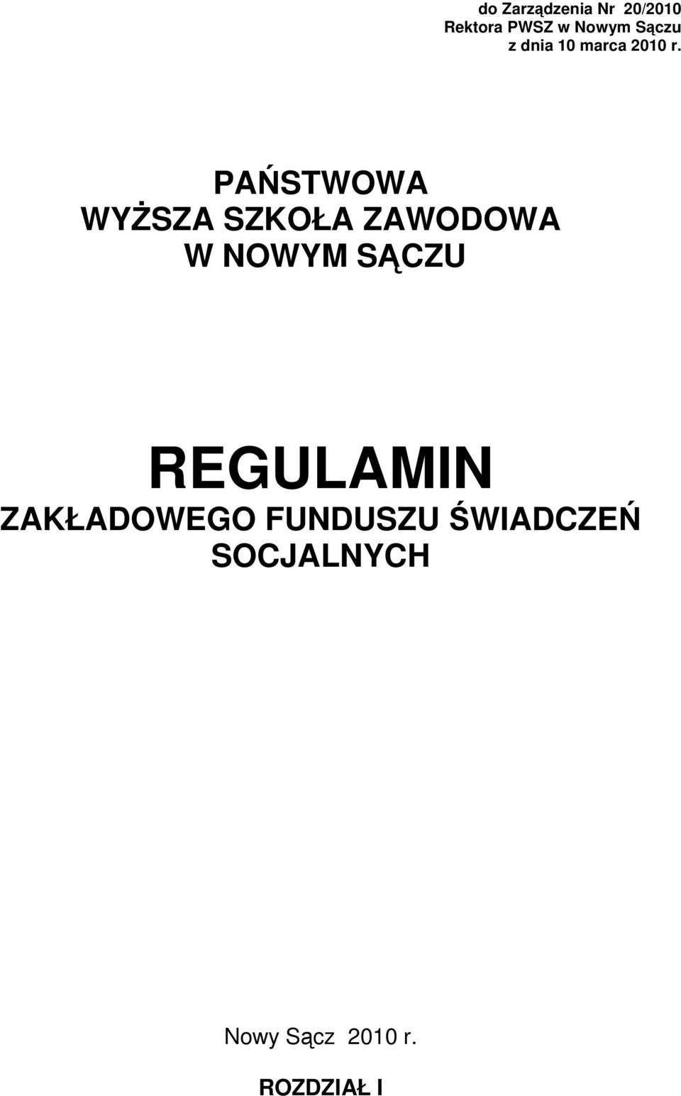 PAŃSTWOWA WYŻSZA SZKOŁA ZAWODOWA W NOWYM SĄCZU