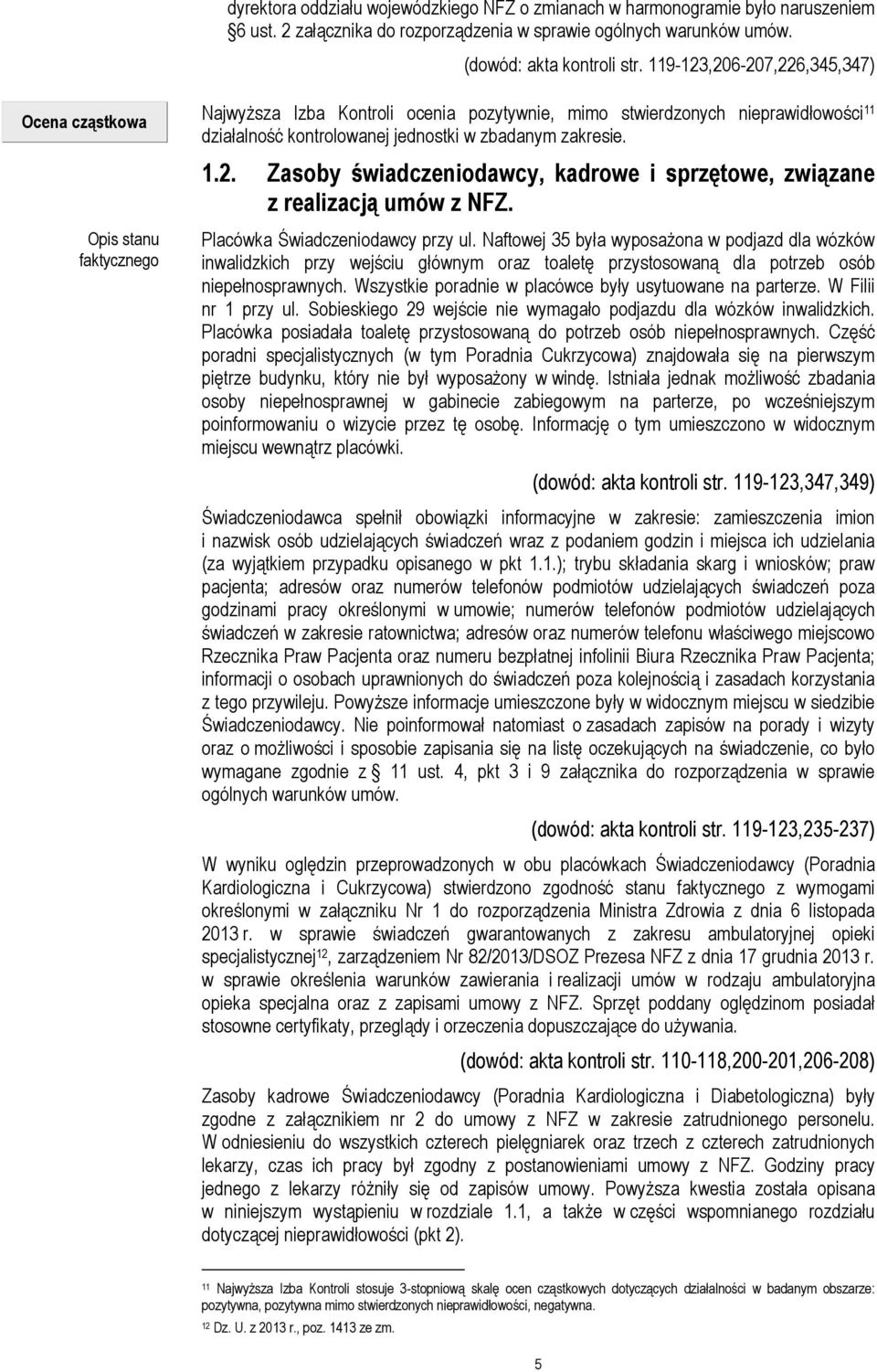 Placówka Świadczeniodawcy przy ul. Naftowej 35 była wyposażona w podjazd dla wózków inwalidzkich przy wejściu głównym oraz toaletę przystosowaną dla potrzeb osób niepełnosprawnych.