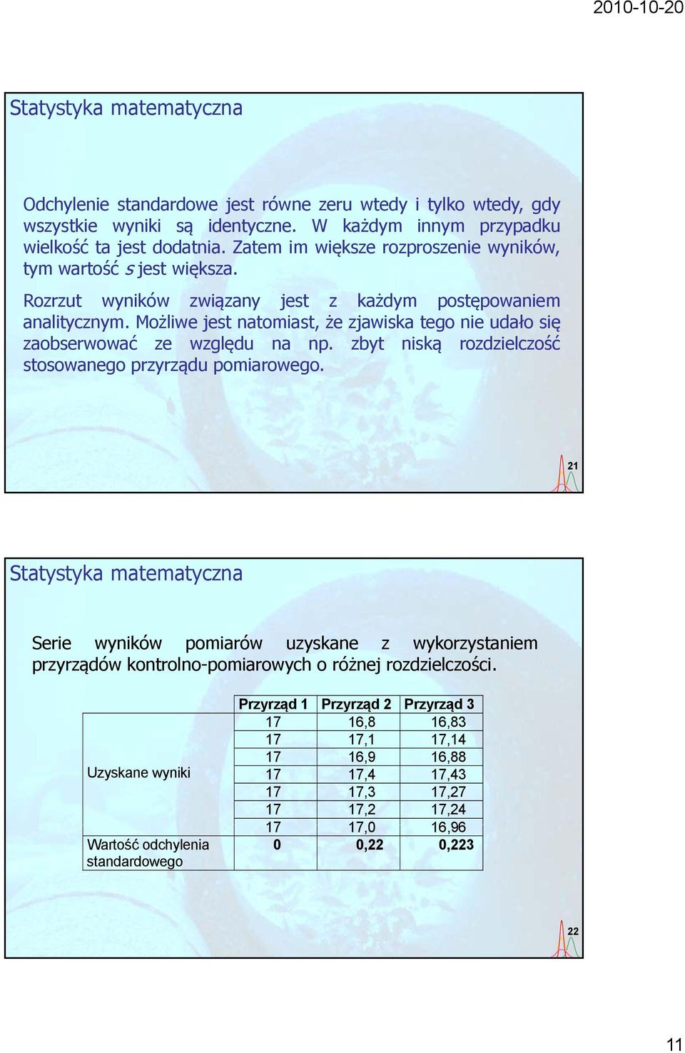 Możliwe jest natomiast, że zjawiskategonieudało się zaobserwować ze względu na np. zbyt niską rozdzielczość stosowanego przyrządu pomiarowego.