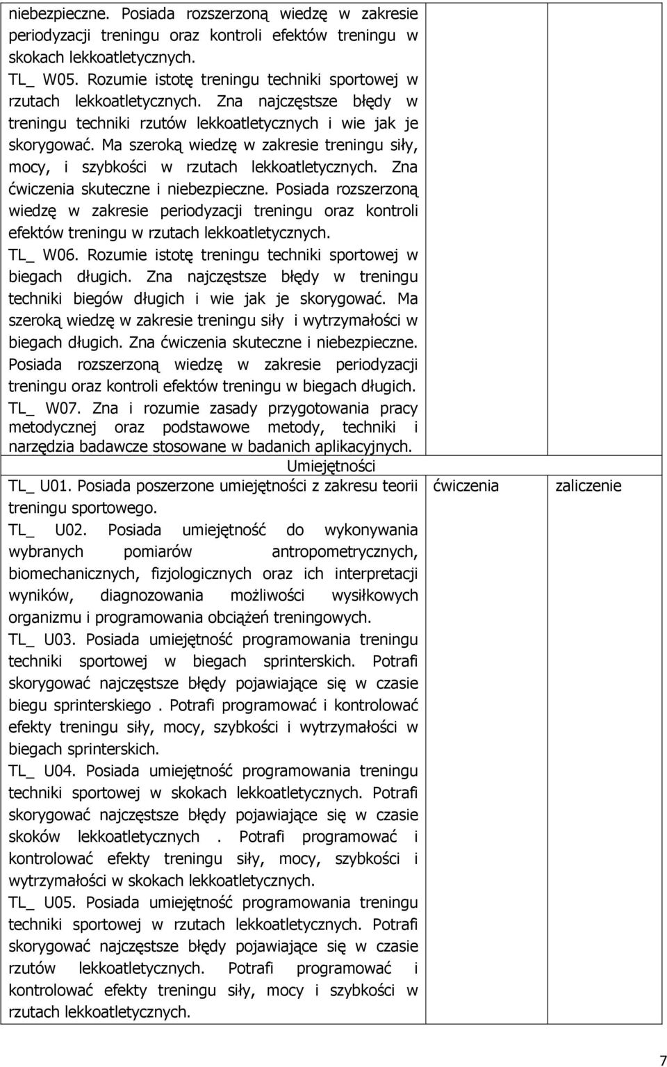 Ma szeroką wiedzę w zakresie treningu siły, mocy, i szybkości w rzutach lekkoatletycznych. Zna ćwiczenia skuteczne i niebezpieczne.