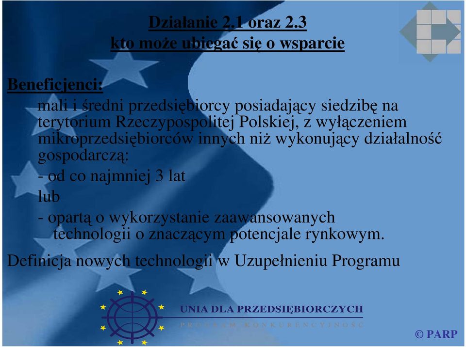 terytorium Rzeczypospolitej Polskiej, z wyłączeniem mikroprzedsiębiorców innych niż wykonujący