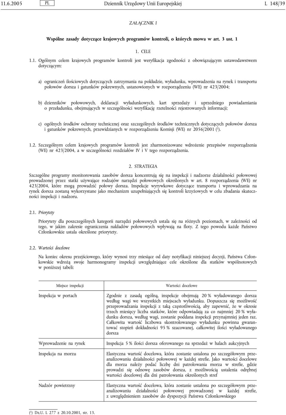 dorsza i gatunków pokrewnych, ustanowionych w rozporządzeniu (WE) nr 423/2004; b) dzienników połowowych, deklaracji wyładunkowych, kart sprzedaży i uprzedniego powiadamiania o przeładunku,