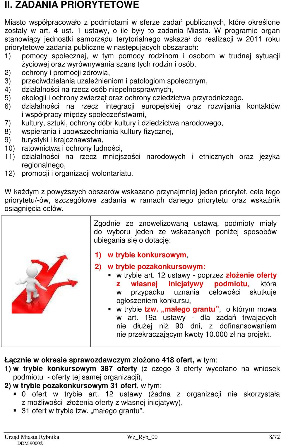 i osobom w trudnej sytuacji życiowej oraz wyrównywania szans tych rodzin i osób, 2) ochrony i promocji zdrowia, 3) przeciwdziałania uzależnieniom i patologiom społecznym, 4) działalności na rzecz