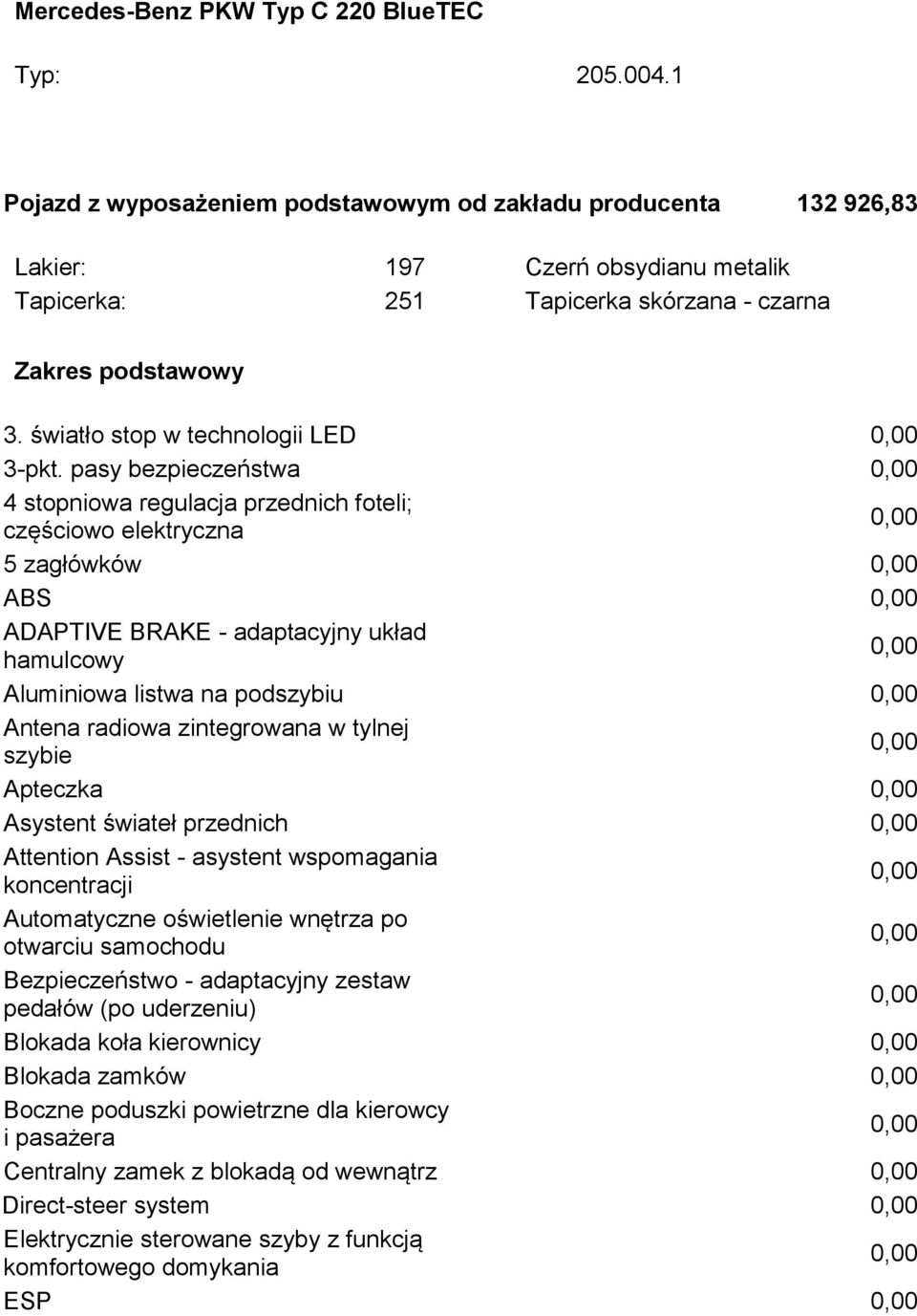 światło stop w technologii LED 3-pkt.