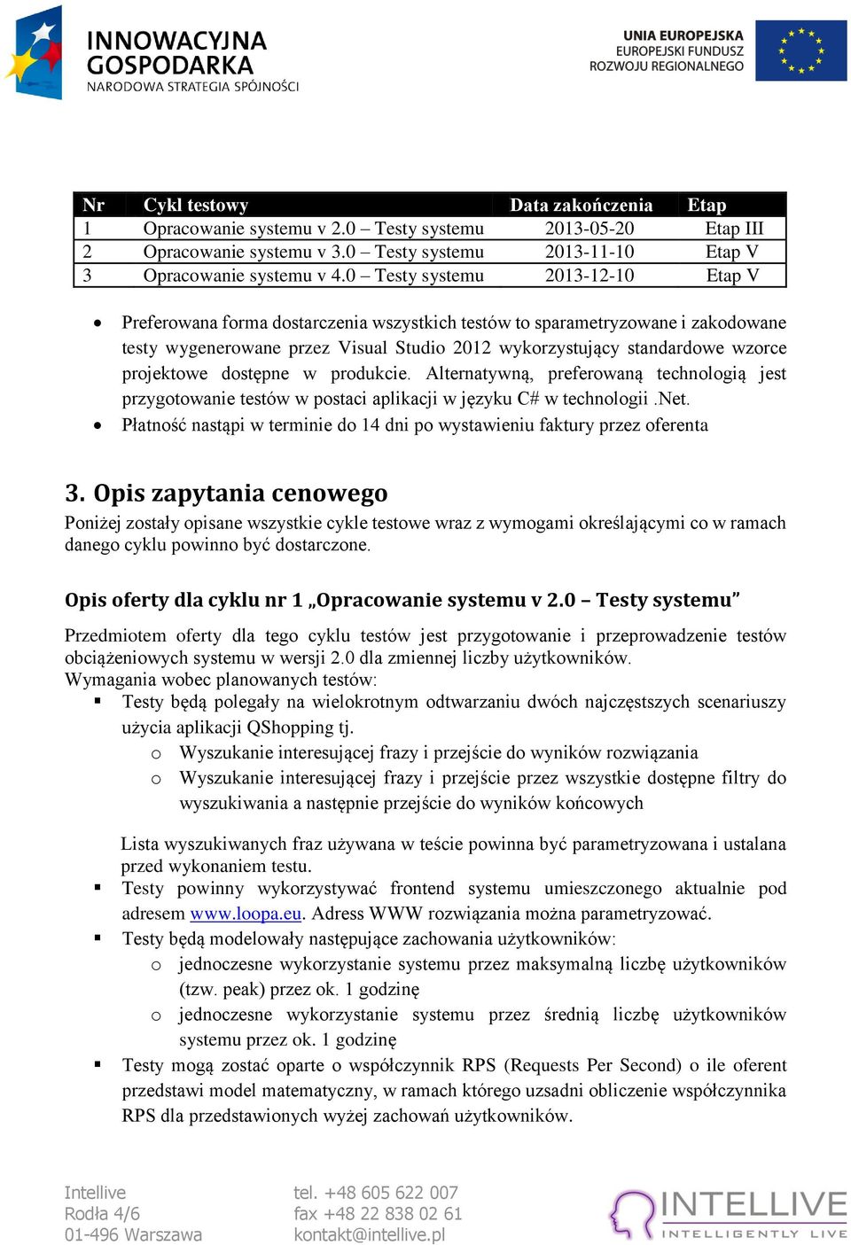 projektowe dostępne w produkcie. Alternatywną, preferowaną technologią jest przygotowanie testów w postaci aplikacji w języku C# w technologii.net.