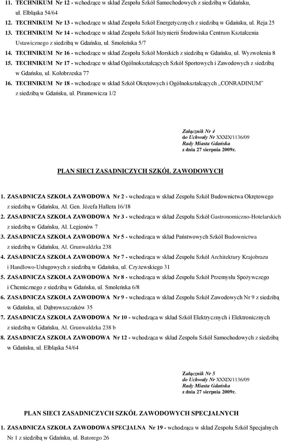 TECHNIKUM Nr 14 - wchodzące w skład Zespołu Szkół Inżynierii Środowiska Centrum Kształcenia Ustawicznego z siedzibą w Gdańsku, ul. Smoleńska 5/7 14.