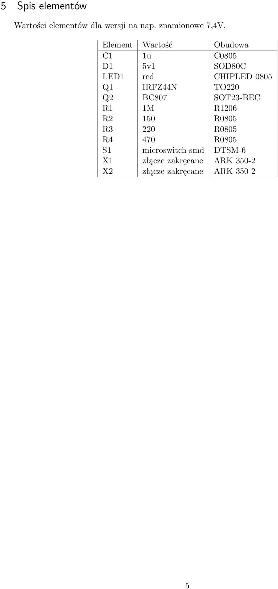 IRFZ44N TO220 Q2 BC807 SOT23-BEC R1 1M R1206 R2 150 R0805 R3 220 R0805 R4 470