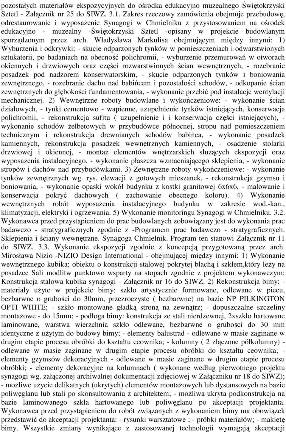 budowlanym sporządzonym przez arch.