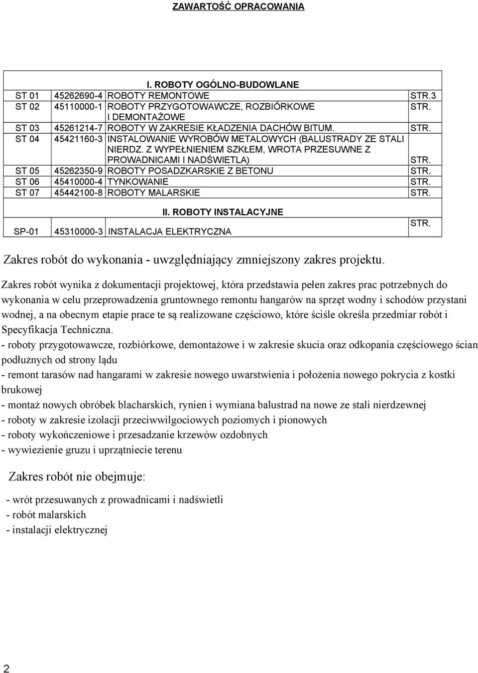 45421160-3 INSTALOWANIE WYROBÓW METALOWYCH (BALUSTRADY ZE STALI NIERDZ.