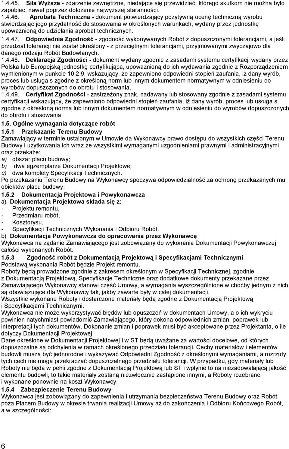 aprobat technicznych. 1.4.47.