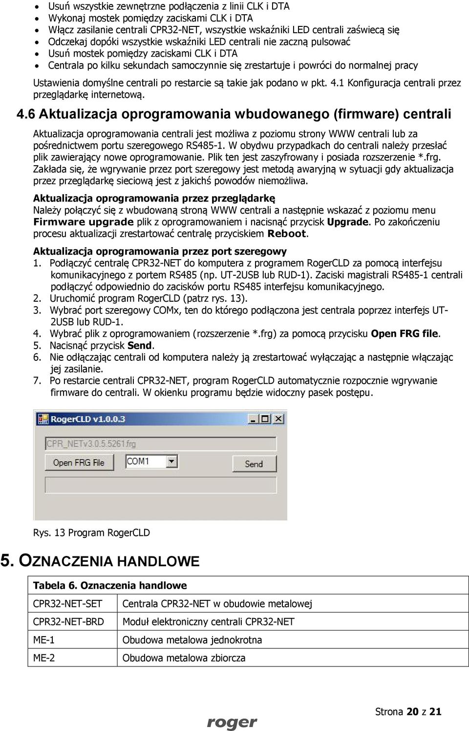 centrali po restarcie są takie jak podano w pkt. 4.