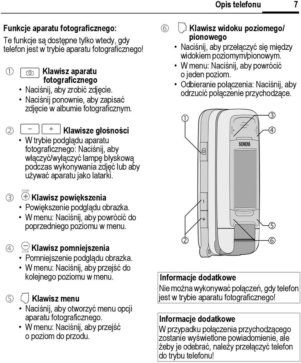 W menu: Naciśnij, aby powrócić o jeden poziom. Odbieranie połączenia: Naciśnij, aby odrzucić połączenie przychodzące.