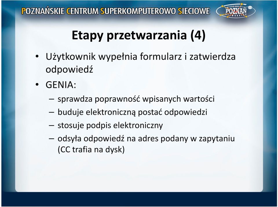 wartości buduje elektroniczną postać odpowiedzi stosuje podpis