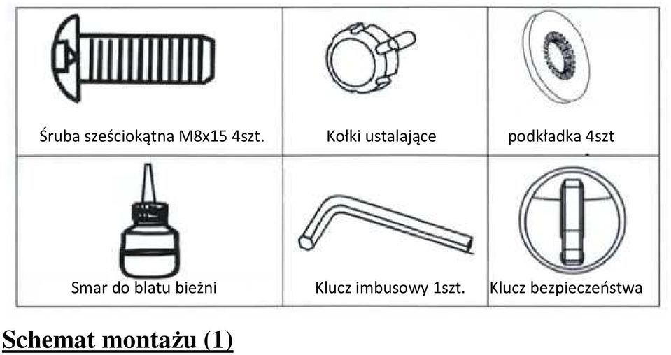 do blatu bieżni Klucz imbusowy 1szt.