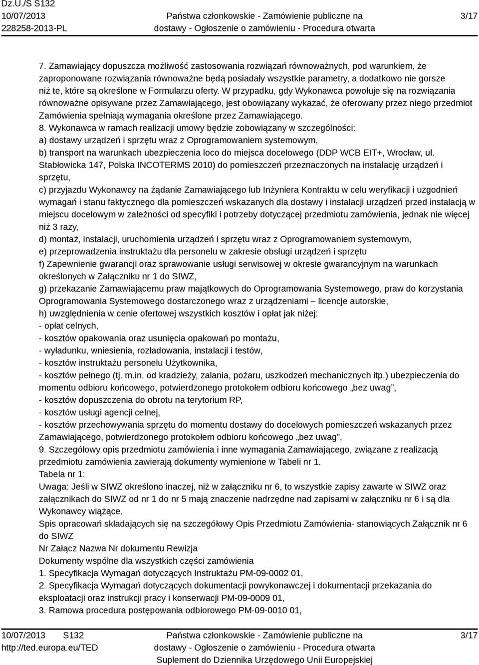 określone w Formularzu oferty.
