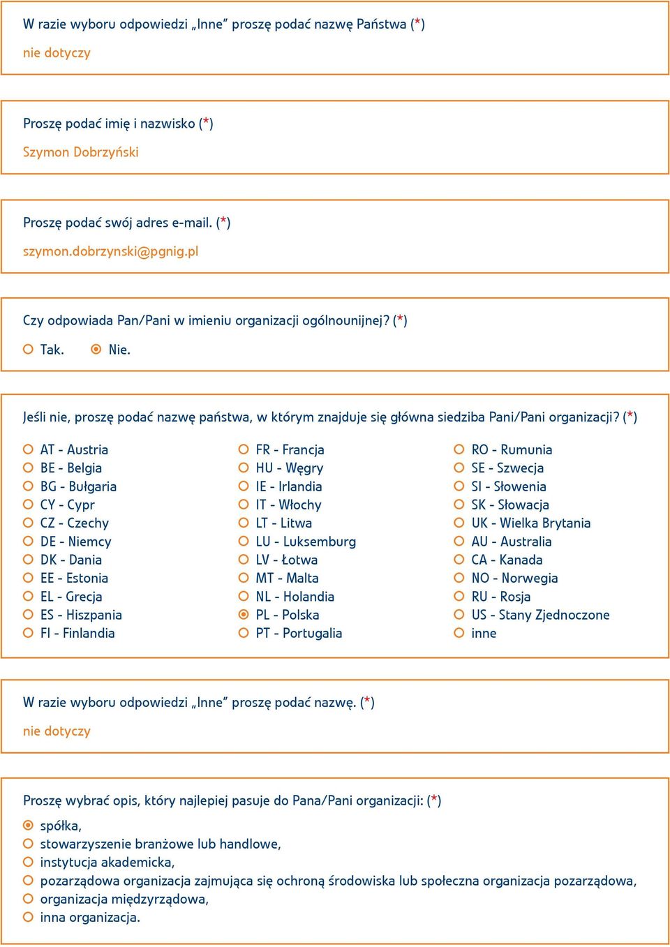 (*) AT - Austria BE - Belgia BG - Bułgaria CY - Cypr CZ - Czechy DE - Niemcy DK - Dania EE - Estonia EL - Grecja ES - Hiszpania FI - Finlandia FR - Francja HU - Węgry IE - Irlandia IT - Włochy LT -