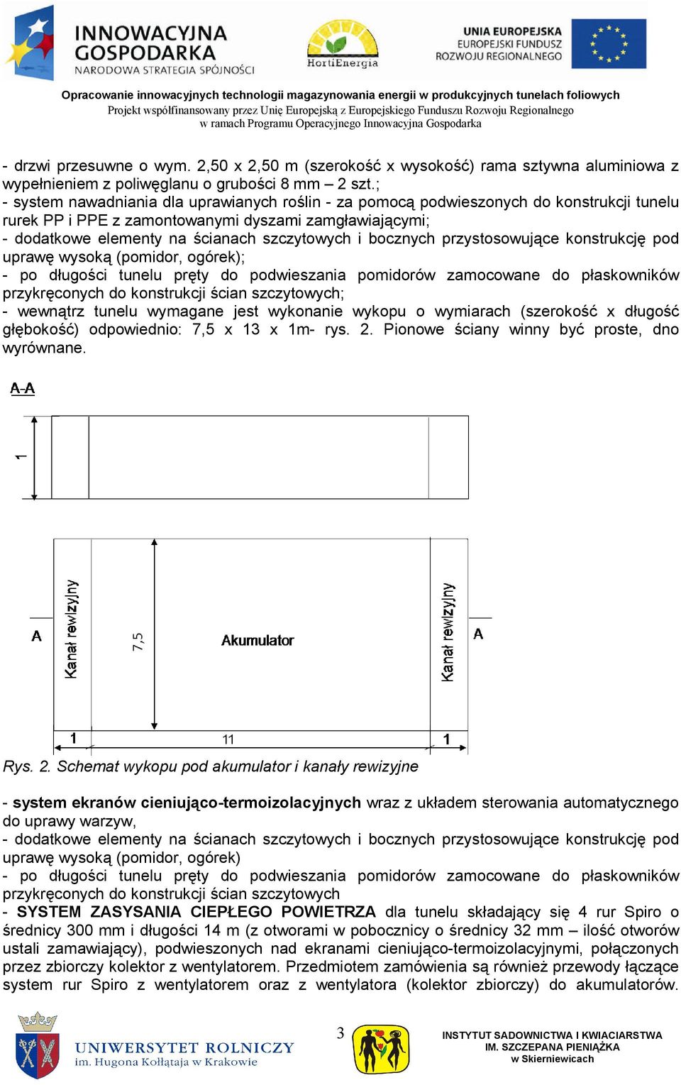 bocznych przystosowujące konstrukcję pod uprawę wysoką (pomidor, ogórek); - po długości tunelu pręty do podwieszania pomidorów zamocowane do płaskowników przykręconych do konstrukcji ścian