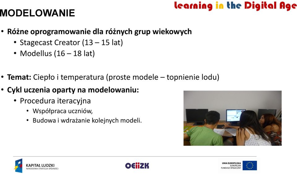 (proste modele topnienie lodu) Cykl uczenia oparty na modelowaniu: