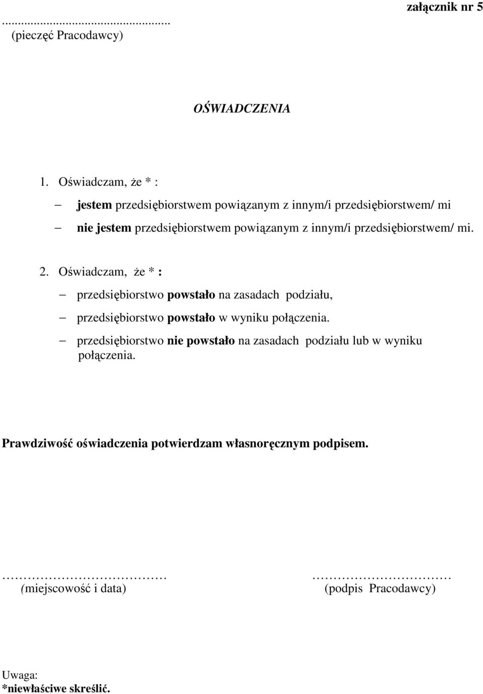 przedsiębiorstwem/ mi. 2.