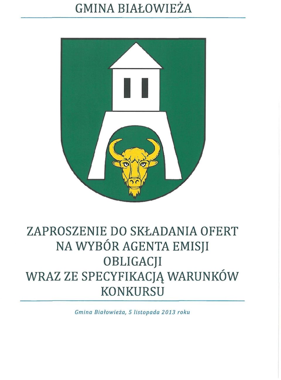 OBLIGACJI WRAZ ZE SPECYFIKACJĄ WARUNKÓW