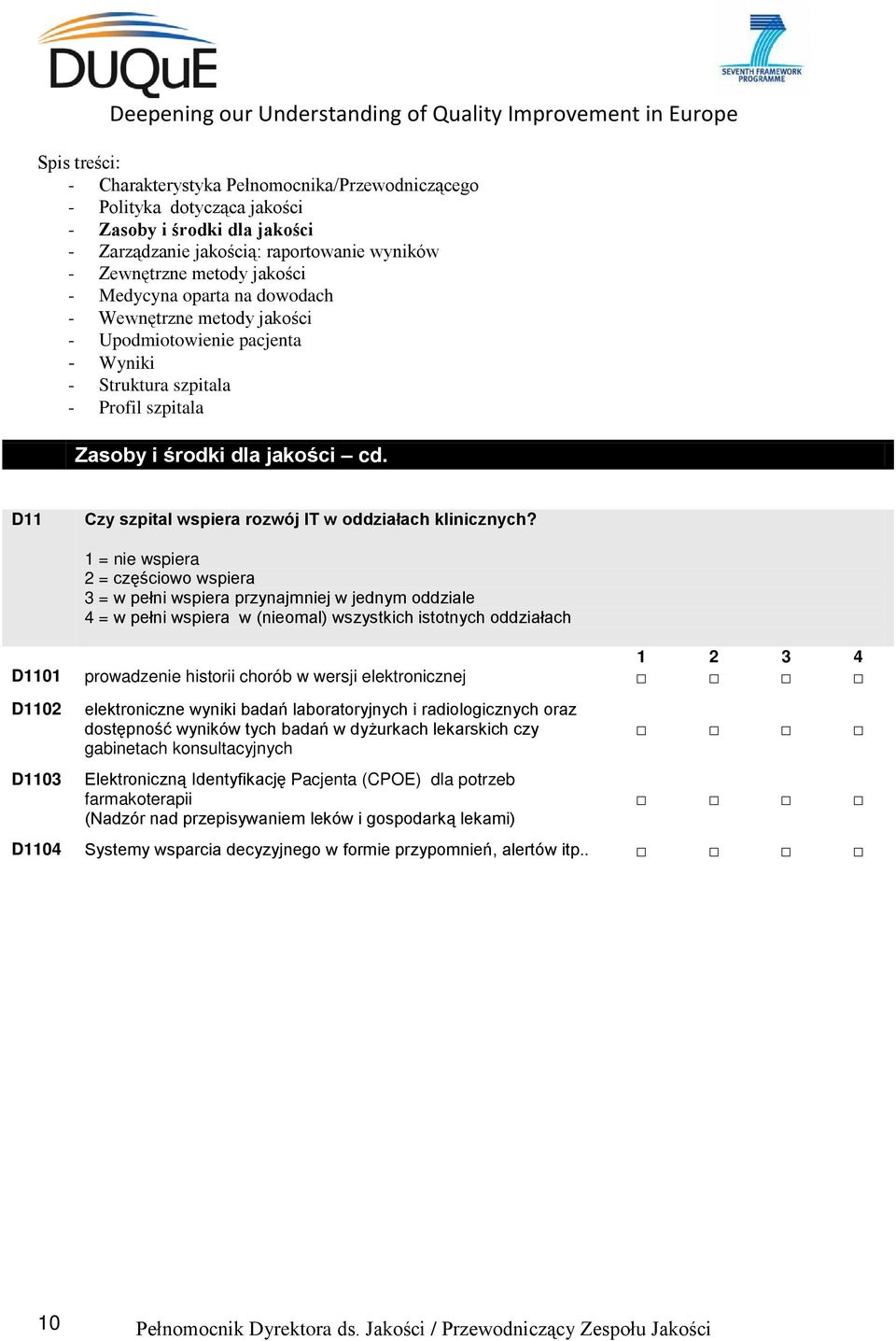 historii chorób w wersji elektronicznej D1102 D1103 elektroniczne wyniki badań laboratoryjnych i radiologicznych oraz dostępność wyników tych badań w dyżurkach lekarskich czy