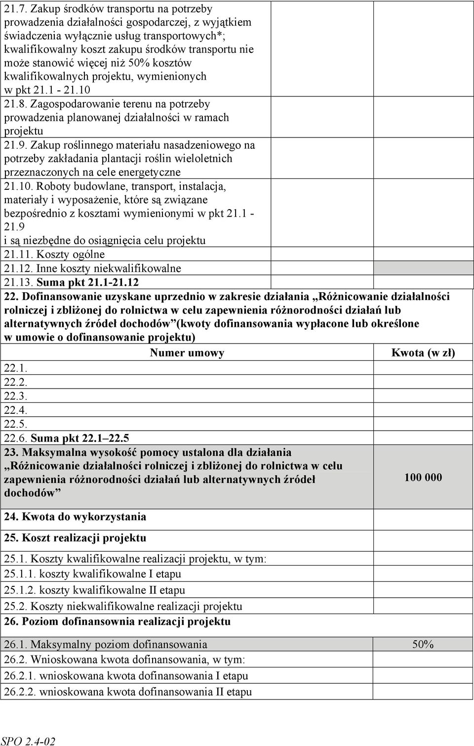 Zakup roślinnego materiału nasadzeniowego na potrzeby zakładania plantacji roślin wieloletnich przeznaczonych na cele energetyczne 21.10.