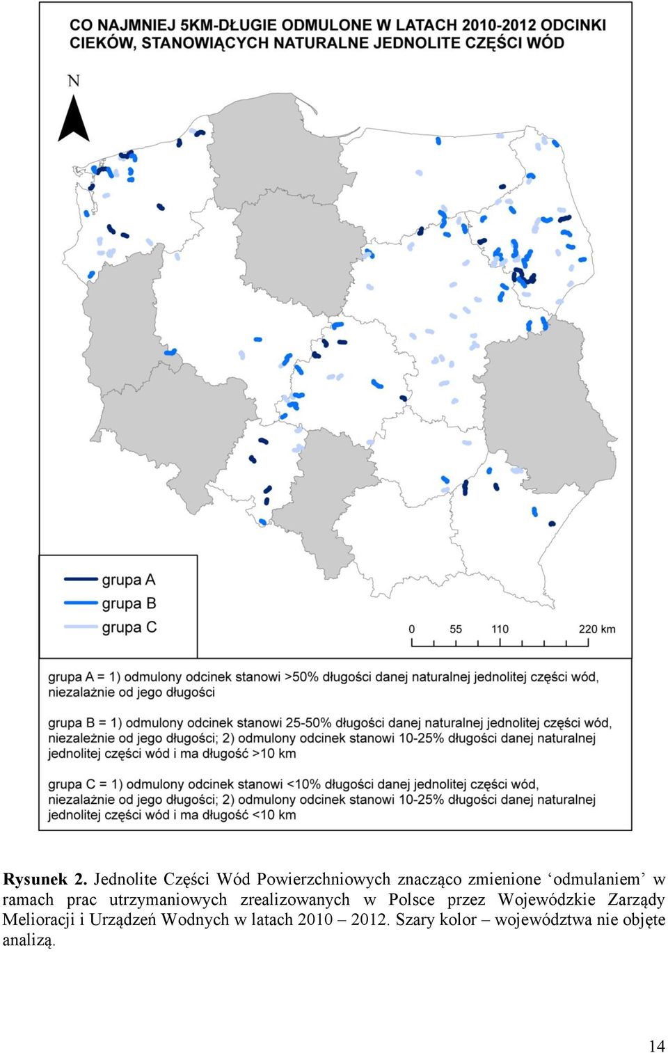 odmulaniem w ramach prac utrzymaniowych zrealizowanych w Polsce