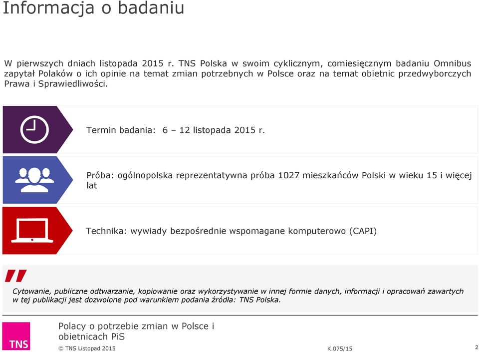 przedwyborczych Prawa i Sprawiedliwości. Termin badania: 6 listopada 20 r.