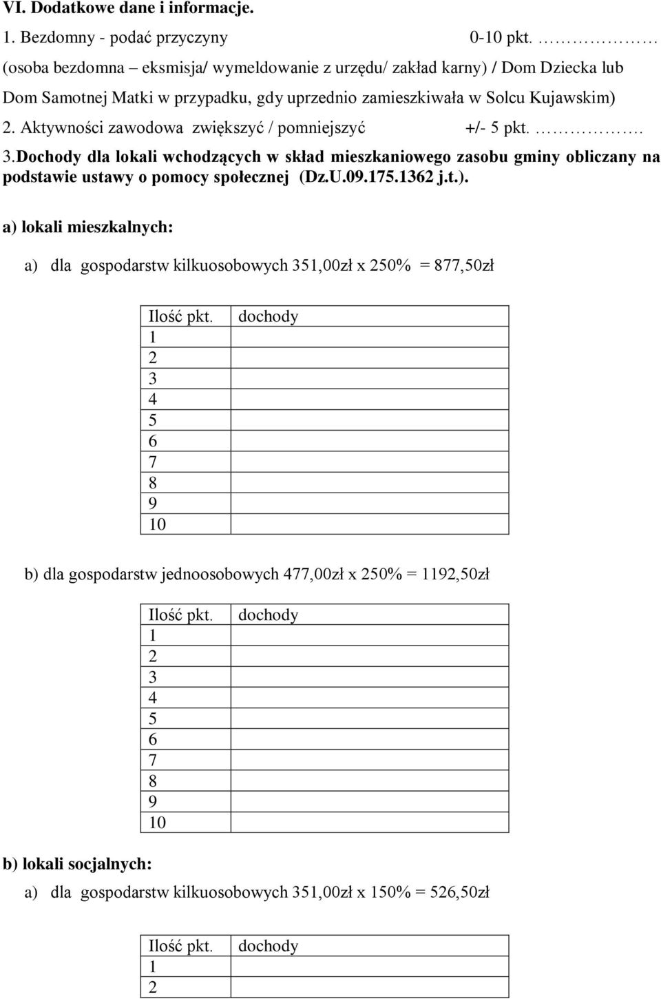 Kujawskim). Aktywności zawodowa zwiększyć / pomniejszyć +/- pkt.. 3.