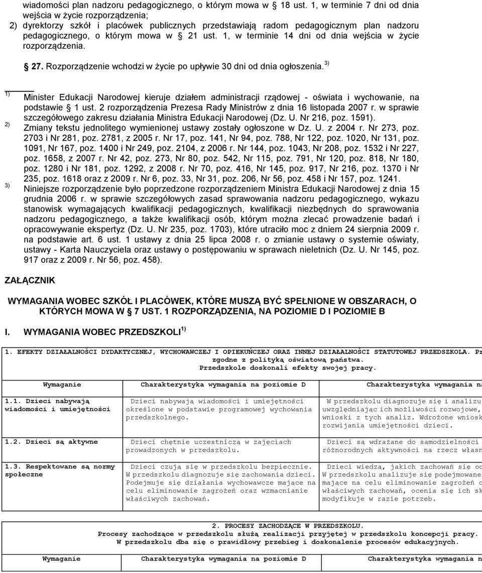 1, w terminie 14 dni od dnia wejścia w życie rozporządzenia. 27. Rozporządzenie wchodzi w życie po upływie 30 dni od dnia ogłoszenia.